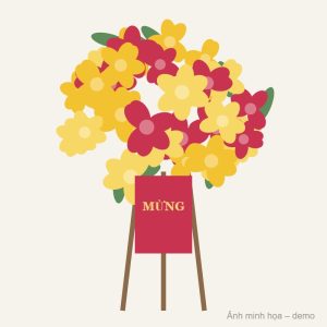 Kệ hoa khai trương Vạn Sự Như Ý (ảnh minh họa)